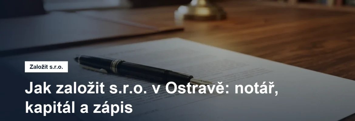 Podpis zakladatelské listiny u notáře perem
