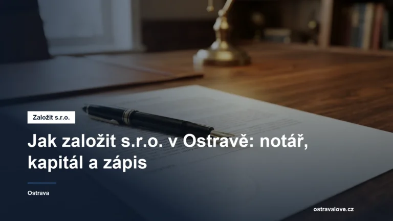 Podpis zakladatelské listiny u notáře perem