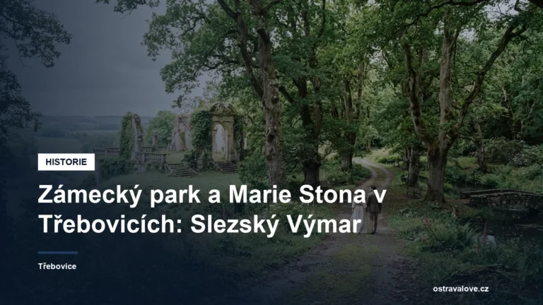 Zámecký park v Třebovicích, kde stával zámek Marie Stony