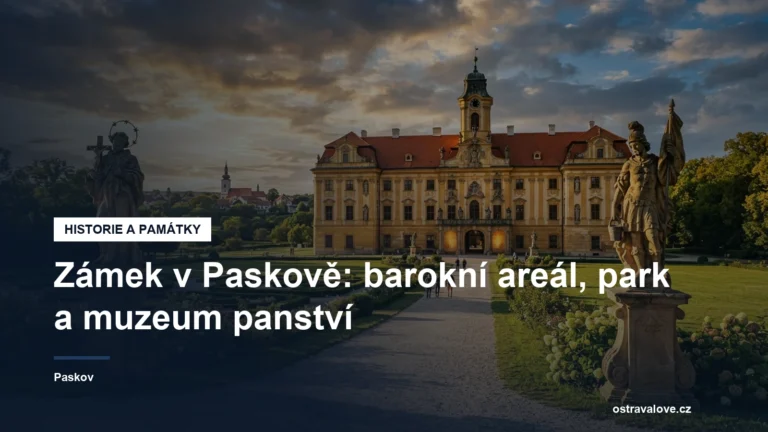 Barokní zámek v Paskově s parkem a sochami