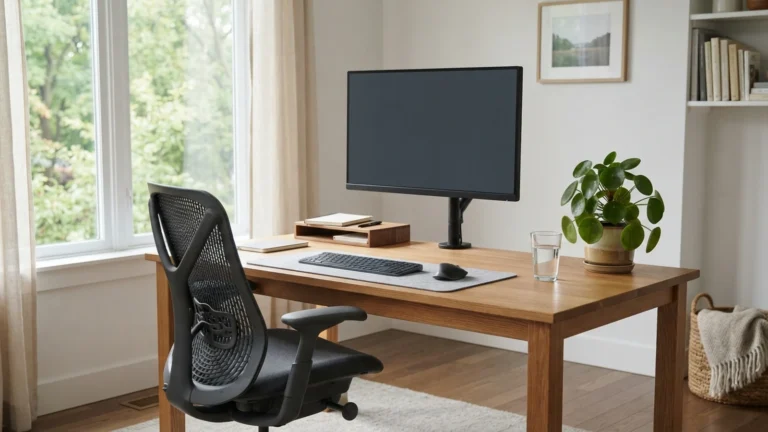 Ergonomické pracovní místo u počítače