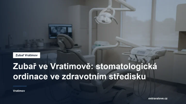 Zubařské křeslo a lampa v ordinaci