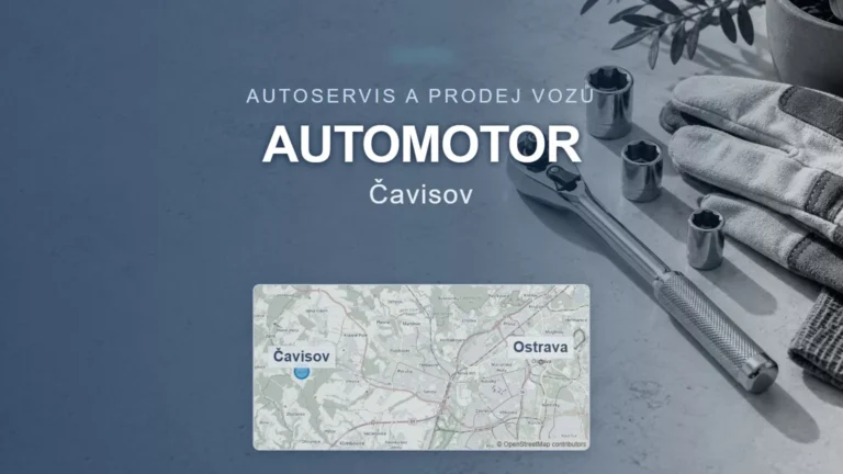 AUTOMOTOR, Čavisov – obecný tematický motiv a orientační mapa obce u Ostravy