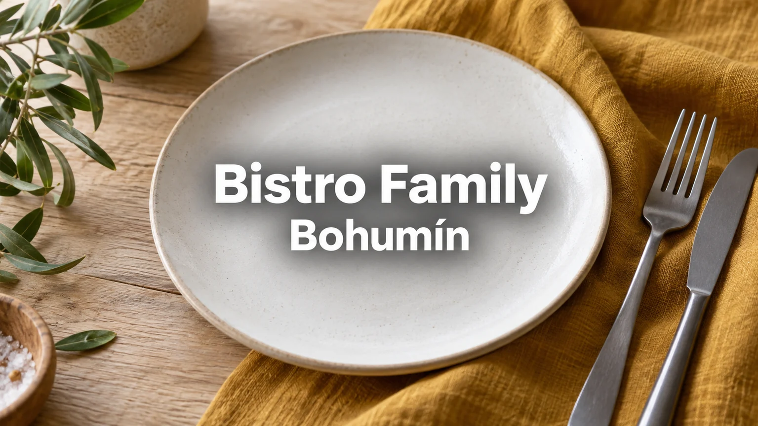 Prázdný talíř a ubrousek – Bistro Family, Bohumín