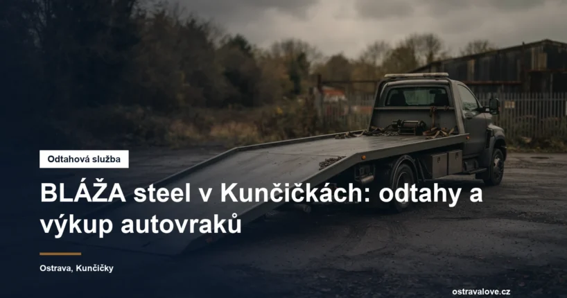 Odtahový vůz se sklopenou plošinou na asfaltové ploše