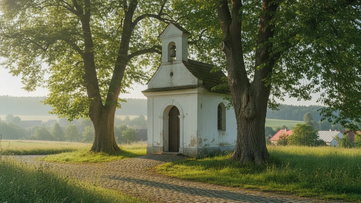 Malá venkovská kaple u cesty