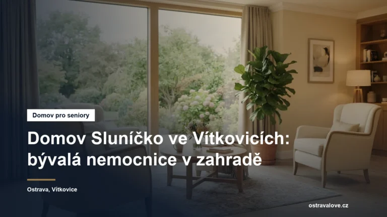 Prosvětlená společenská místnost pobytového zařízení s křesly a oknem do zahrady