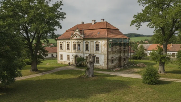 Starý venkovský zámek se zahradou