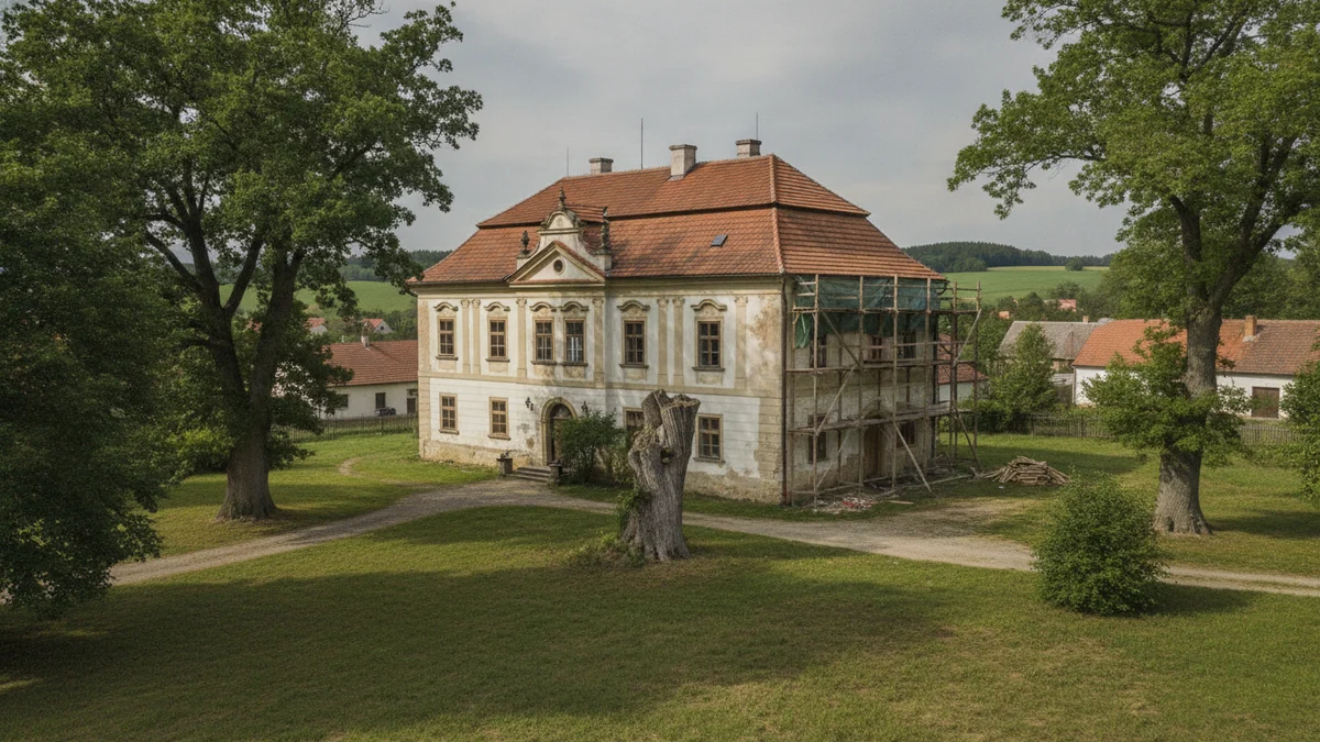 Starý venkovský zámek se zahradou