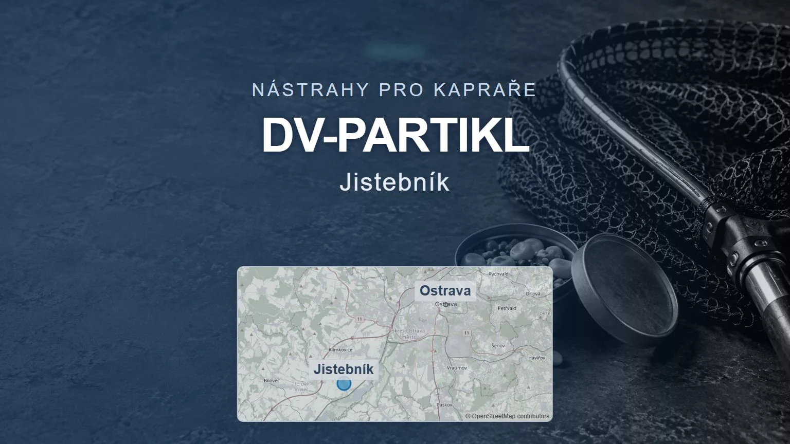 DV-partikl, Jistebník – obecný tematický motiv a orientační mapa obce u Ostravy