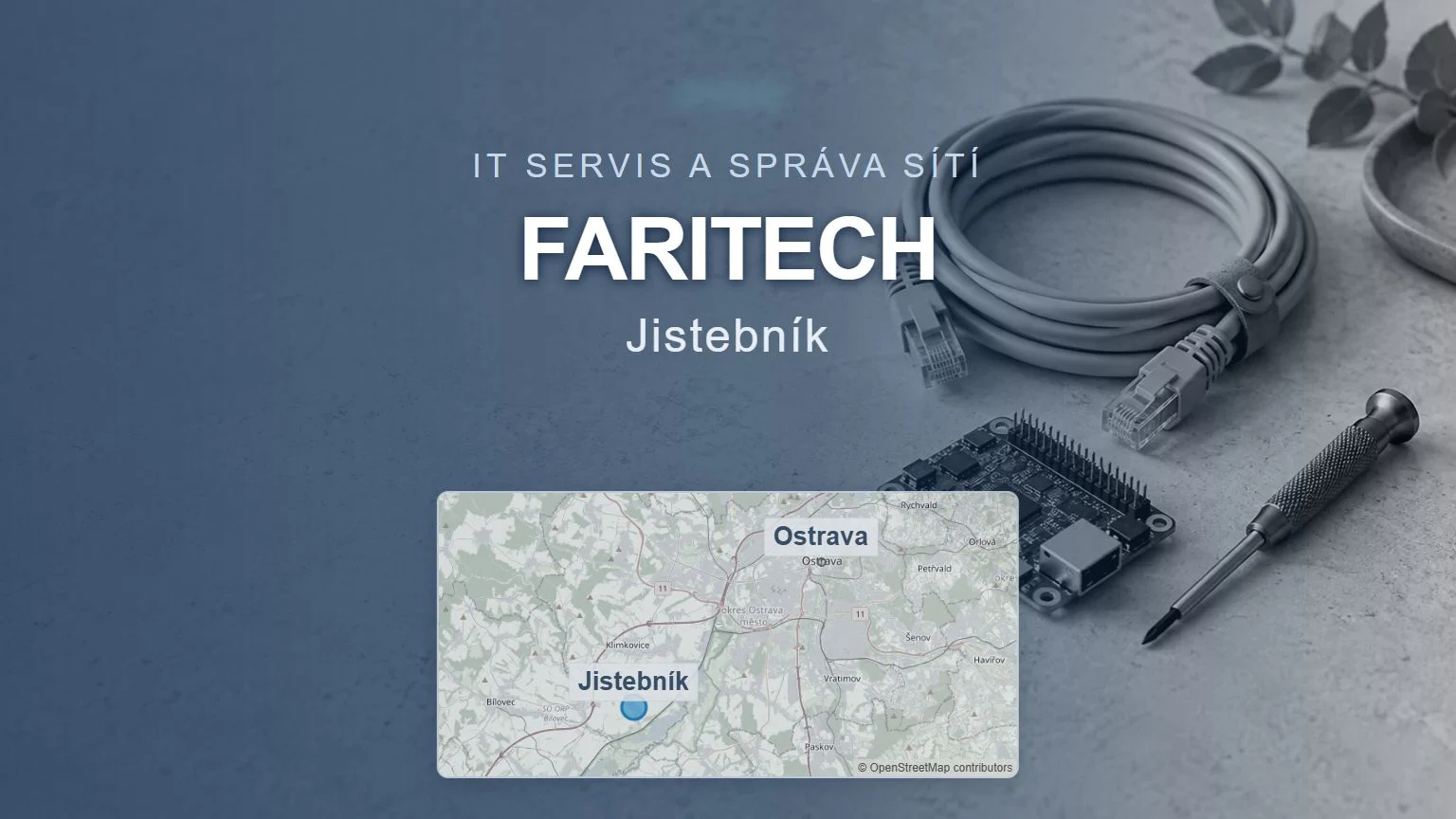 FariTech, Jistebník – obecný tematický motiv a orientační mapa obce u Ostravy
