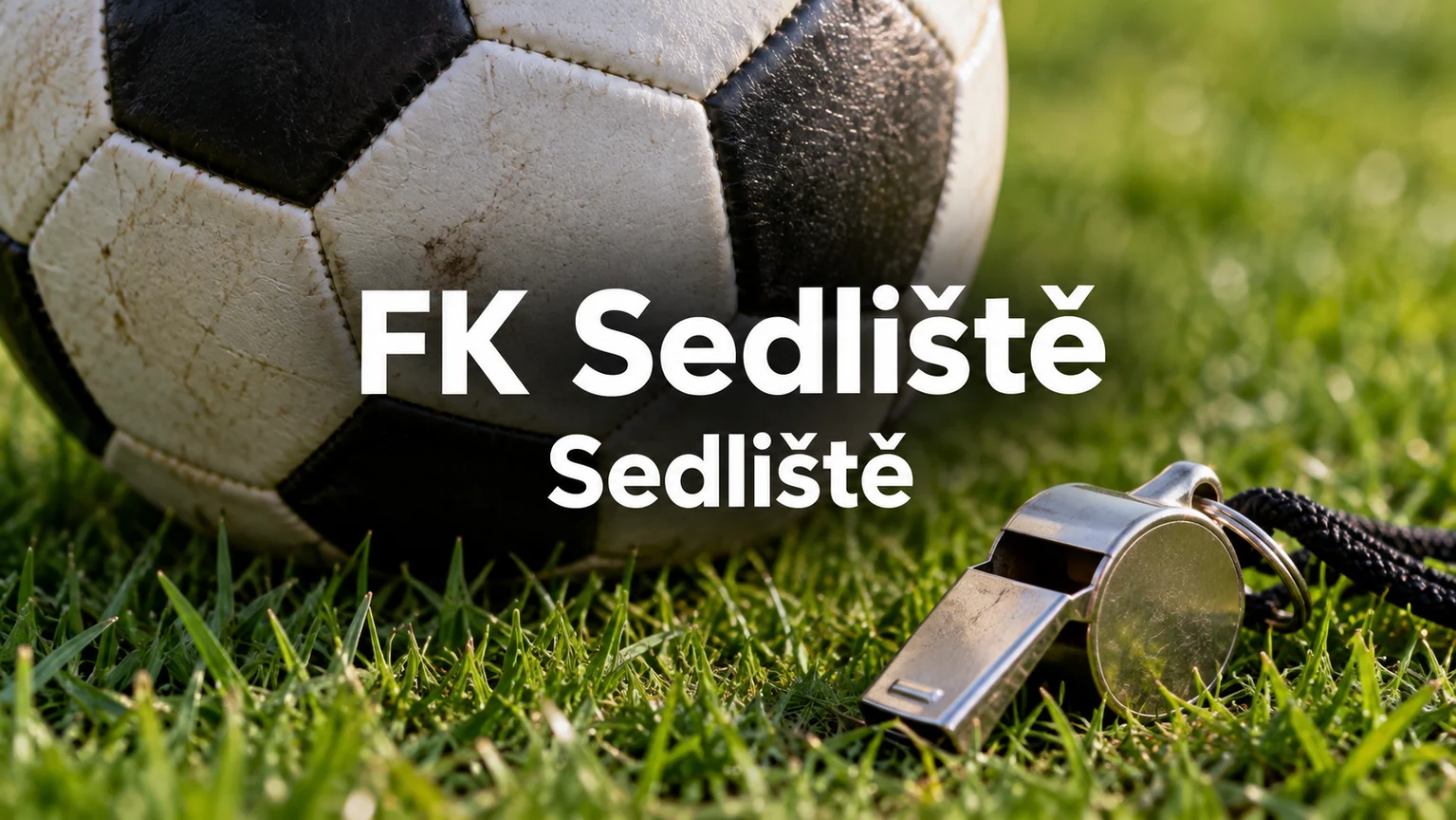 Fotbalový míč a píšťalka – FK Sedliště, Sedliště