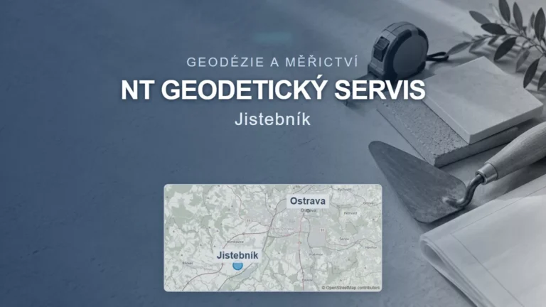 NT geodetický servis, Jistebník – obecný tematický motiv a orientační mapa obce u Ostravy