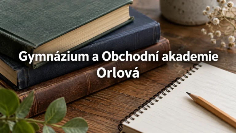 Knihy, sešit a tužka – Gymnázium a Obchodní akademie, Orlová