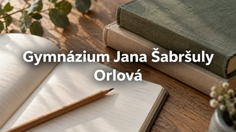 Sešit, knihy a tužka – Gymnázium Jana Šabršuly, Orlová