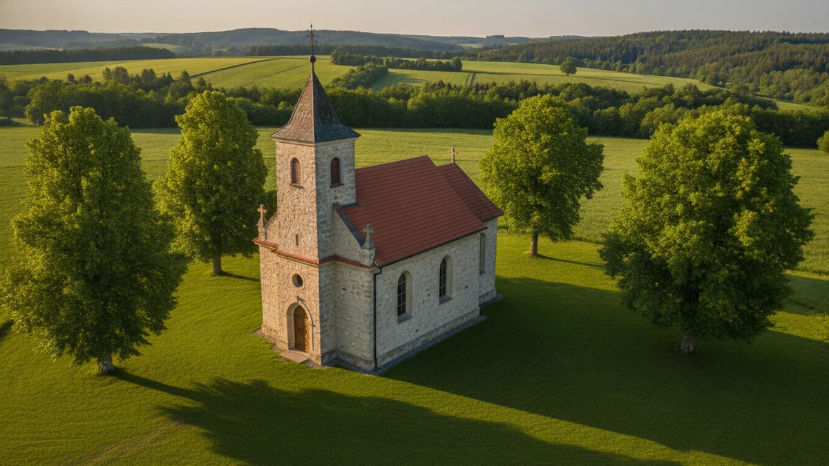 Vesnická kaple z dvacátých let s věžičkou