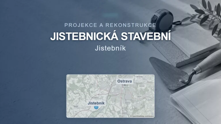 Jistebnická stavební, Jistebník – obecný tematický motiv a orientační mapa obce u Ostravy