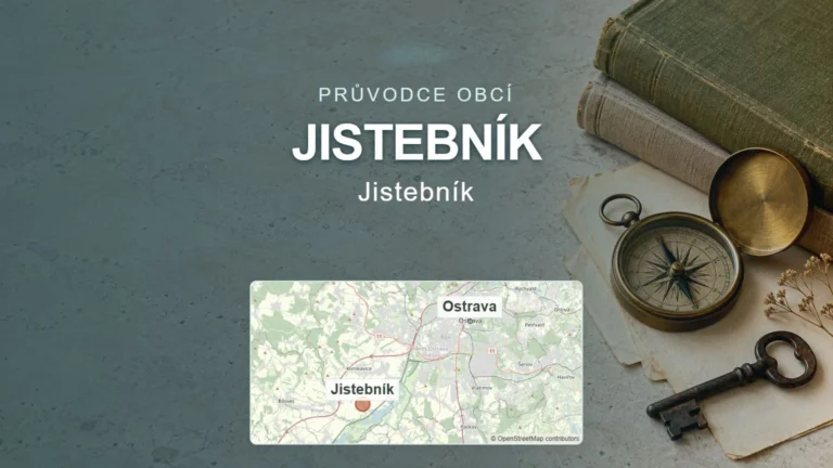 Jistebník, Jistebník – obecný tematický motiv oboru a orientační mapa obce u Ostravy