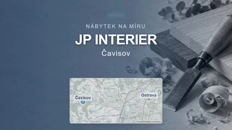 JP Interier, Čavisov – obecný tematický motiv a orientační mapa obce u Ostravy