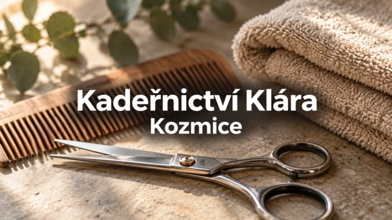 Kadeřnické nůžky, hřeben a ručník – Kadeřnictví Klára, Kozmice