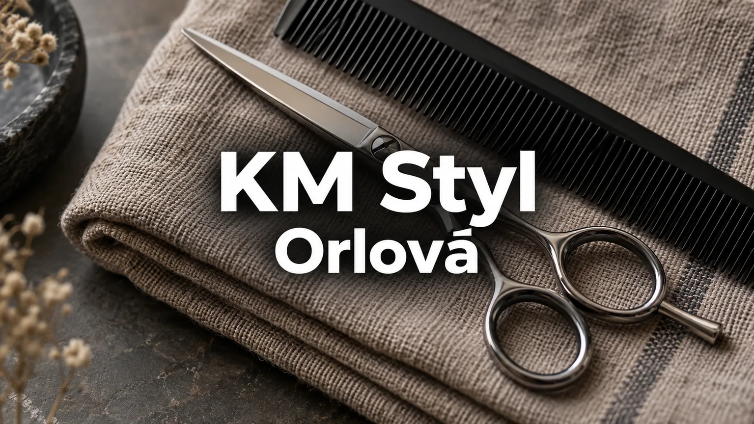Kadeřnické nůžky a hřeben – KM Styl, Orlová