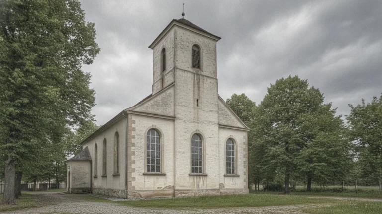 Kostel z 20. let s hranolovou věží