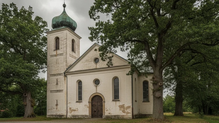 Barokní kostel s cibulovou věží