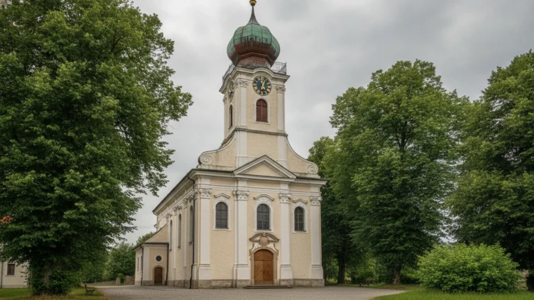 Neobarokní kostel s vysokou věží