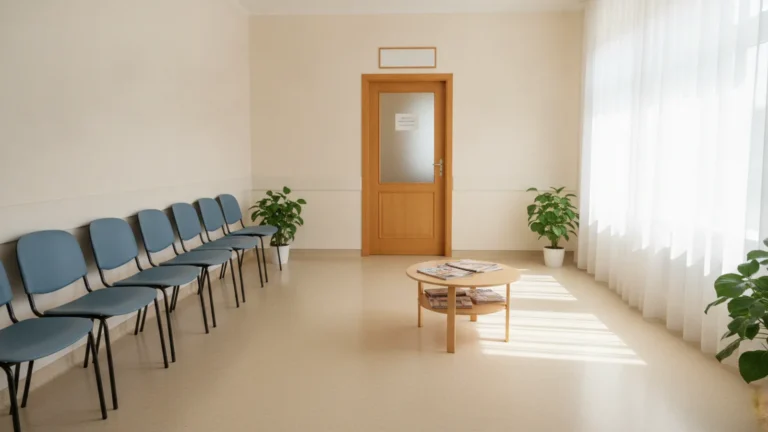 Čekárna venkovského zdravotního střediska