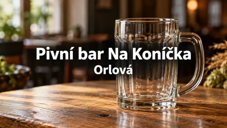 Prázdný pivní půllitr – Pivní bar Na Koníčka, Orlová