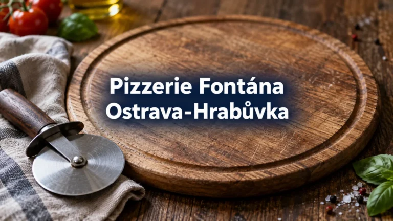 Kráječ pizzy a prázdné prkénko – Pizzerie Fontána, Ostrava-Hrabůvka