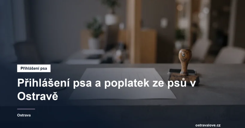 Úřední přepážka s formulářem, razítkem a kovovou známkou