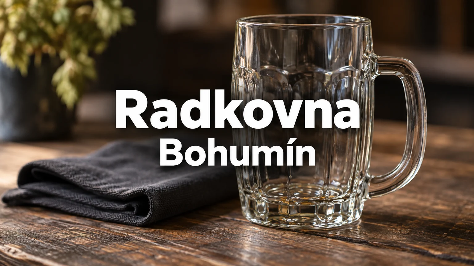 Prázdný půllitr a ubrousek – Radkovna, Bohumín