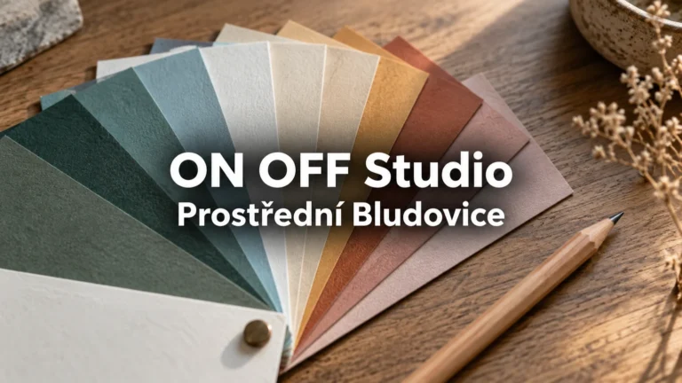 Barevné vzorky papíru a tužka – ON OFF Studio, Prostřední Bludovice