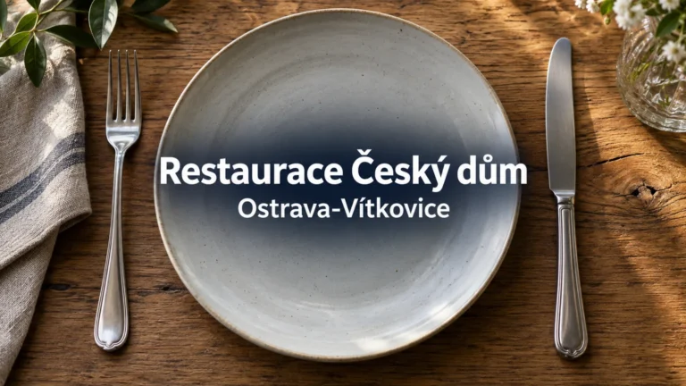 Prázdný talíř a příbor – Restaurace Český dům, Ostrava-Vítkovice