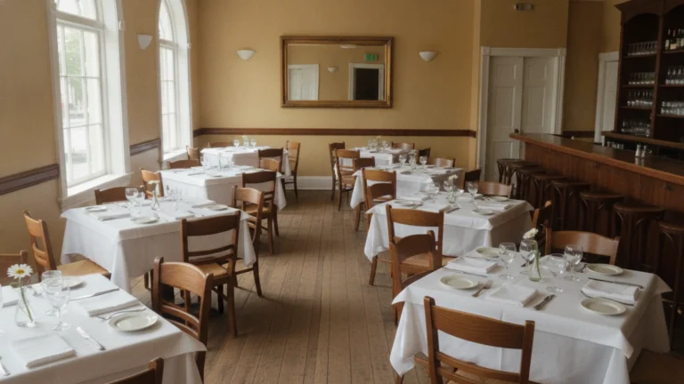 Prostřený stůl v restauraci