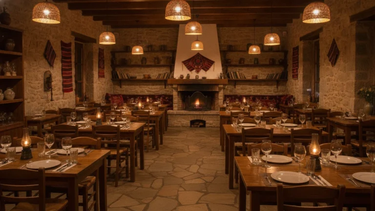 Interiér restaurace v kulturním domě