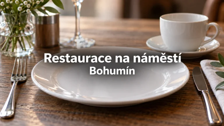 Prázdný šálek, talíř a příbor – Restaurace na náměstí, Bohumín