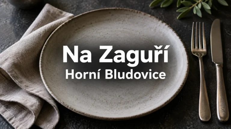 Talíř, příbor a látkový ubrousek – Na Zaguří, Horní Bludovice