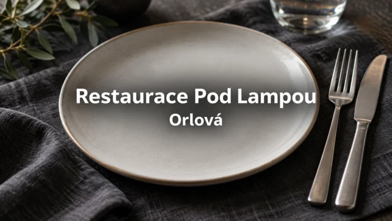Prázdný talíř a příbor – Restaurace Pod Lampou, Orlová