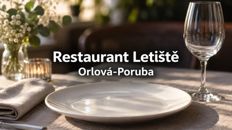 Prázdný talíř a sklenice – Restaurant Letiště, Orlová-Poruba
