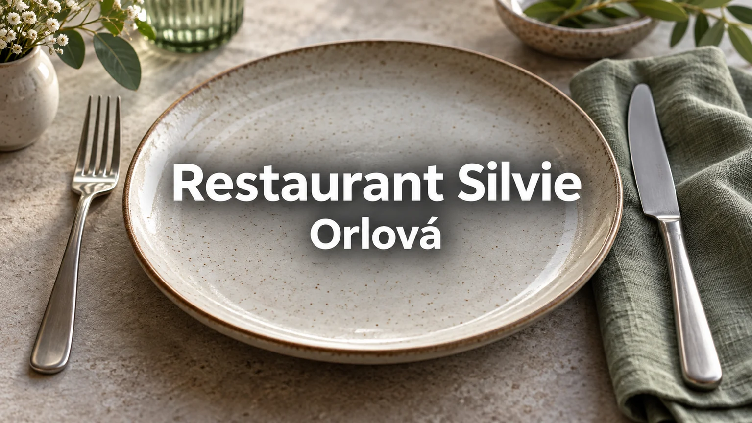 Prázdný talíř a příbor – Restaurant Silvie, Orlová