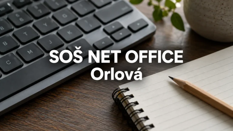 Klávesnice, sešit a tužka – SOŠ NET OFFICE, Orlová