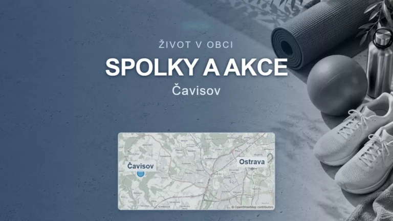 Spolky a akce, Čavisov – obecný tematický motiv a orientační mapa obce u Ostravy