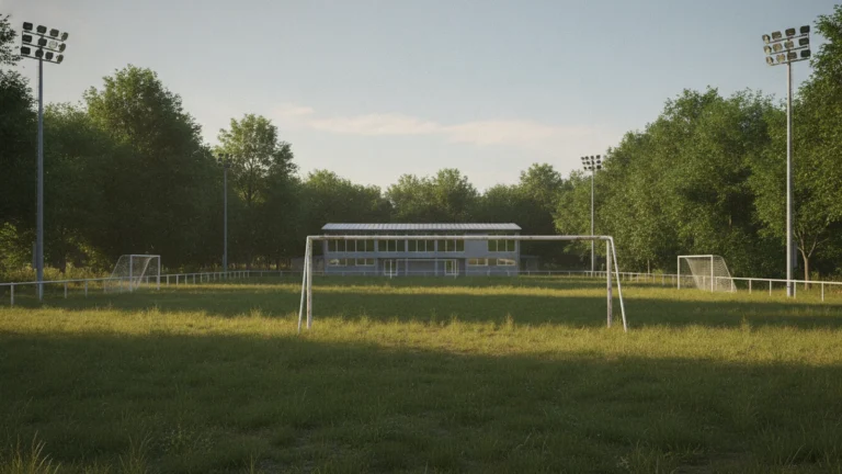 Fotbalové hřiště a sportovní hala