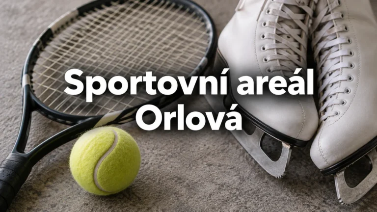Tenisová raketa a brusle – Sportovní areál, Orlová