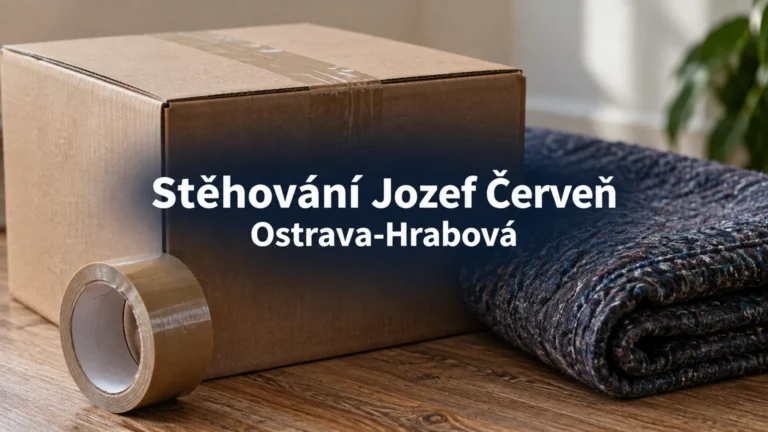 Krabice, balicí páska a ochranná deka – Stěhování Jozef Červeň, Ostrava-Hrabová