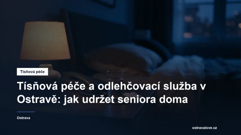 Noční stolek s lampičkou, telefonem a sklenicí vody