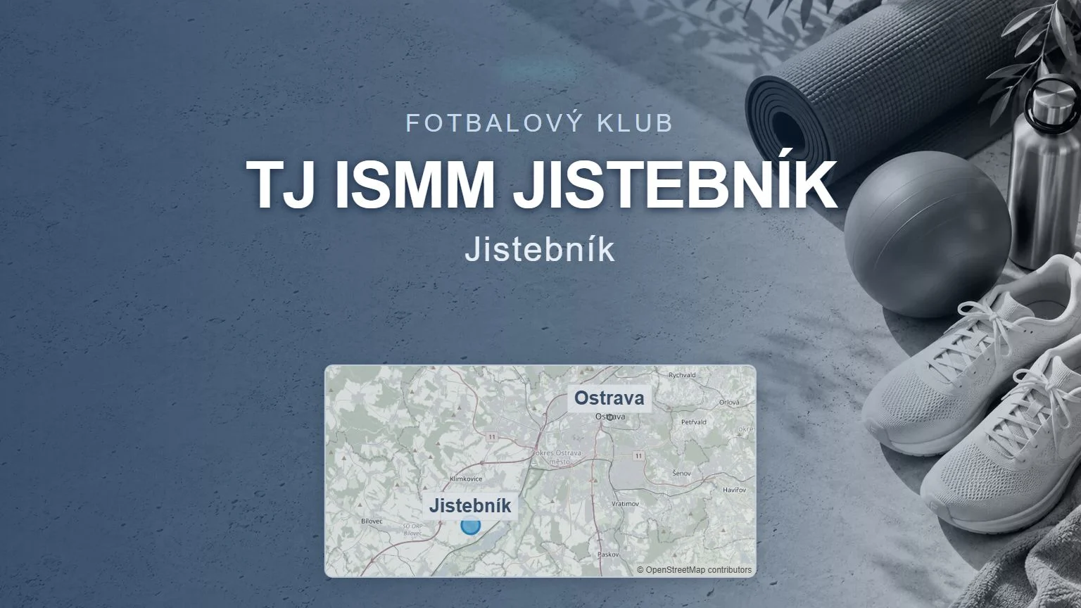 TJ ISMM Jistebník, Jistebník – obecný tematický motiv a orientační mapa obce u Ostravy