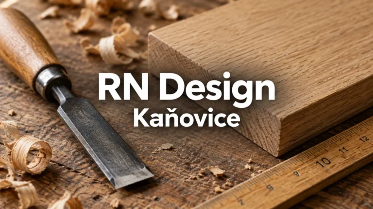 Dláto, pravítko a dubové dřevo – RN Design, Kaňovice